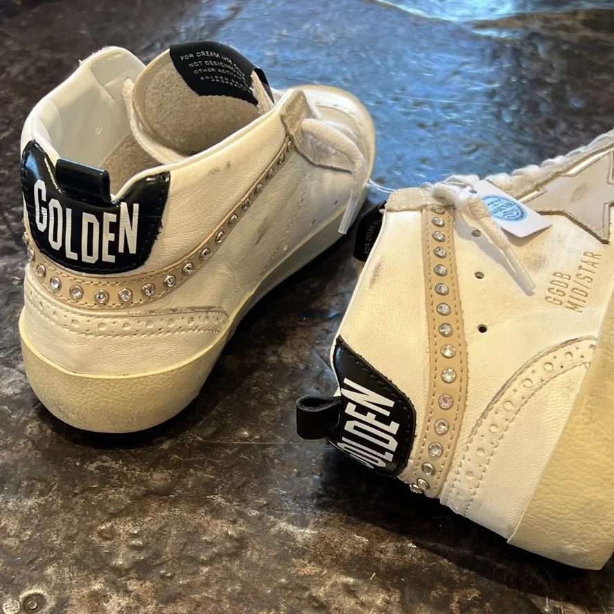 Golden Goose Mid Star Nappa and Suede Leather Star and Wave